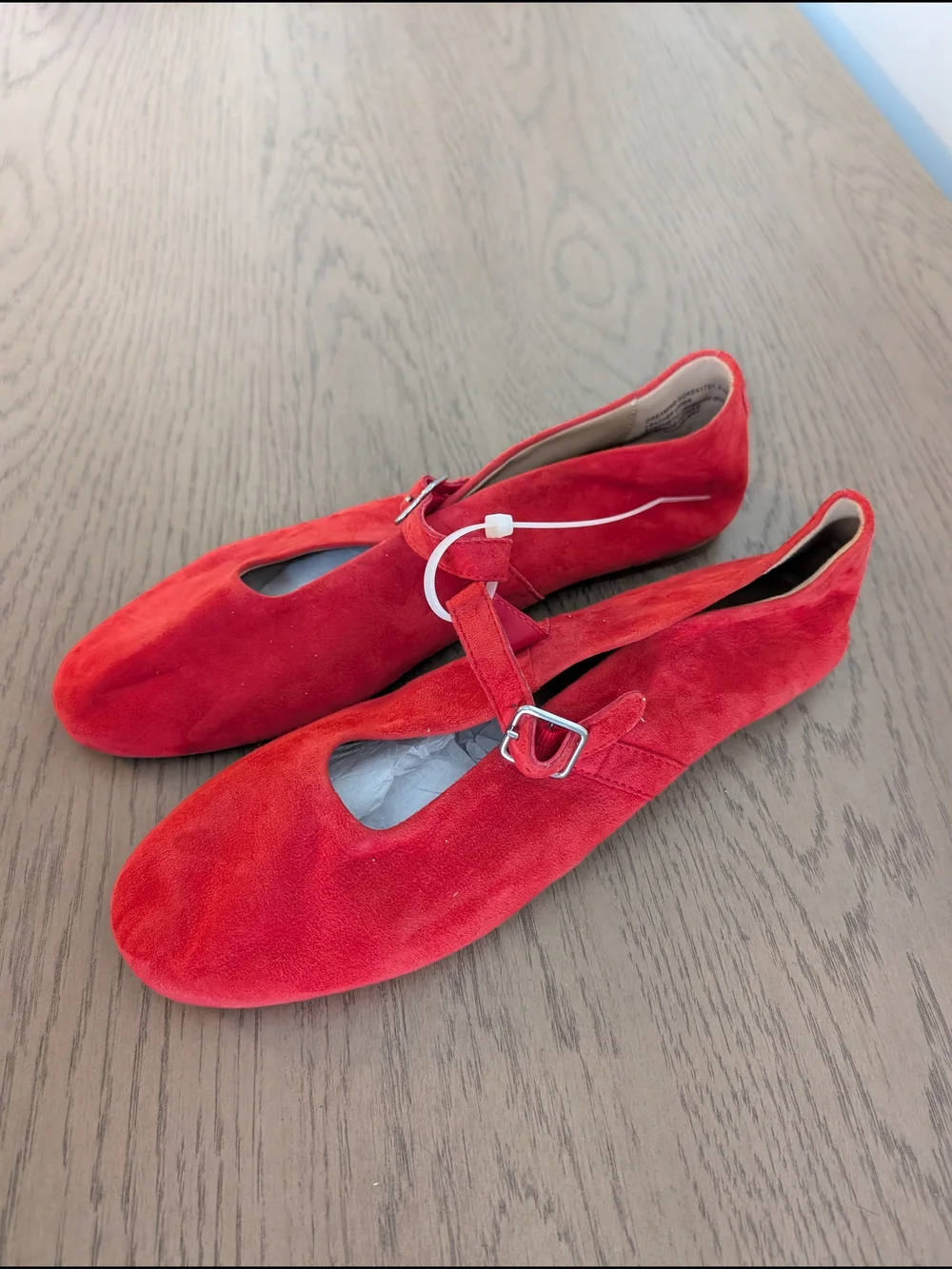 Steve Madden Red Suede Mary Jane Flats